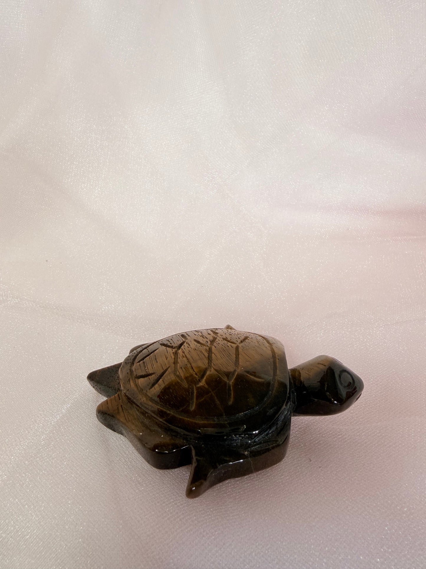 Tigers Eye Turtle Carving