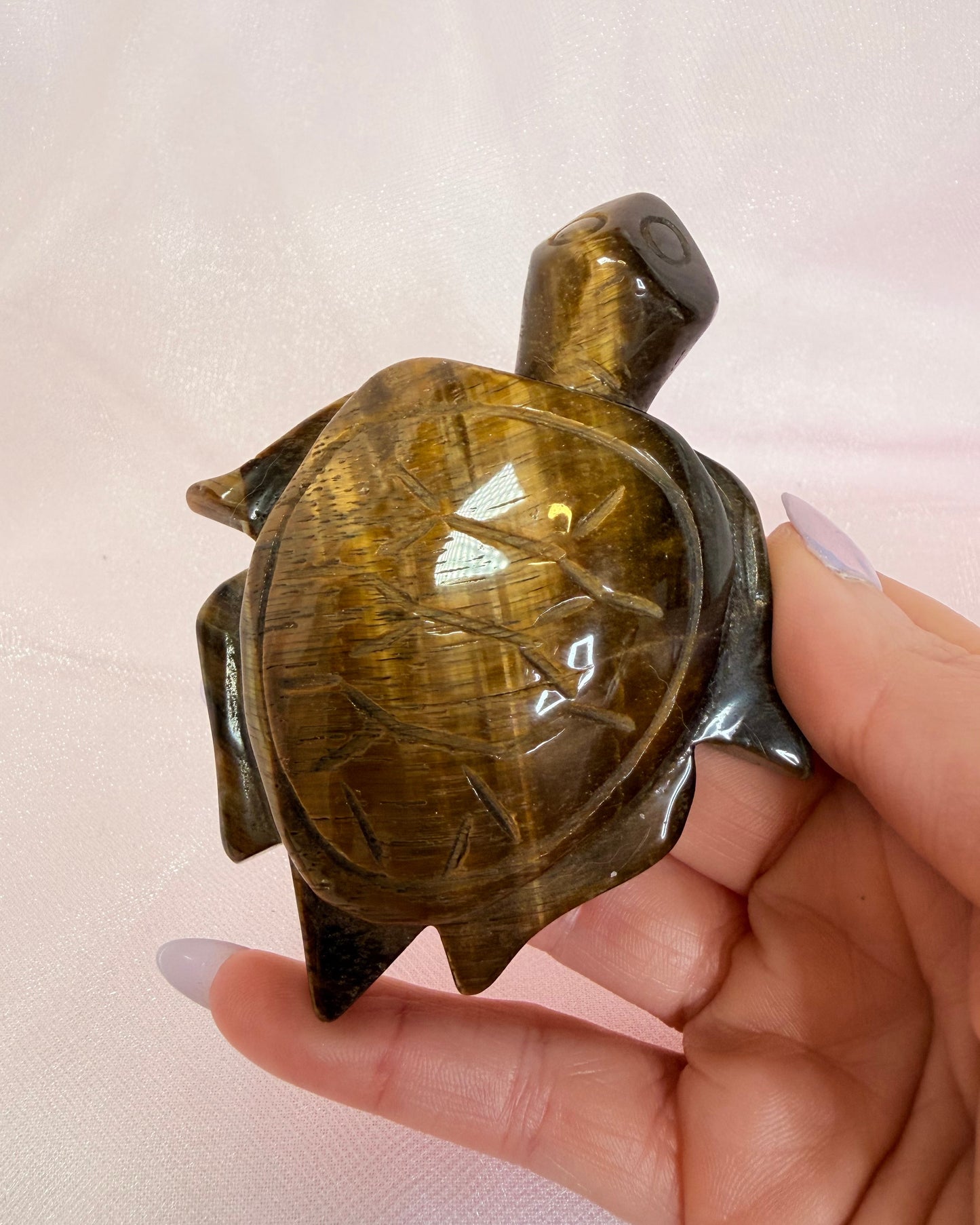 Tigers Eye Turtle Carving