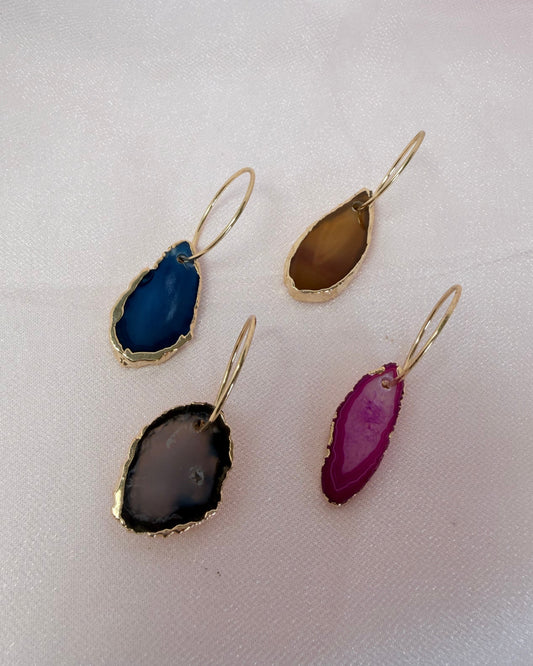 Agate Wine Glass Charms