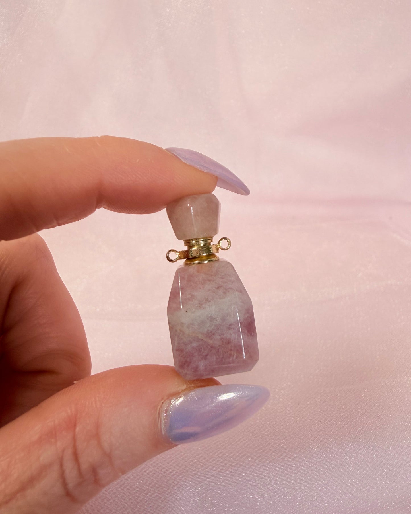 Lavender Rose Quartz Mini Perfume Bottle