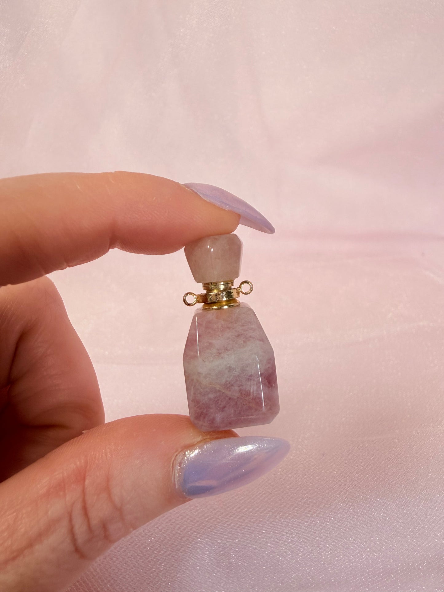 Lavender Rose Quartz Mini Perfume Bottle