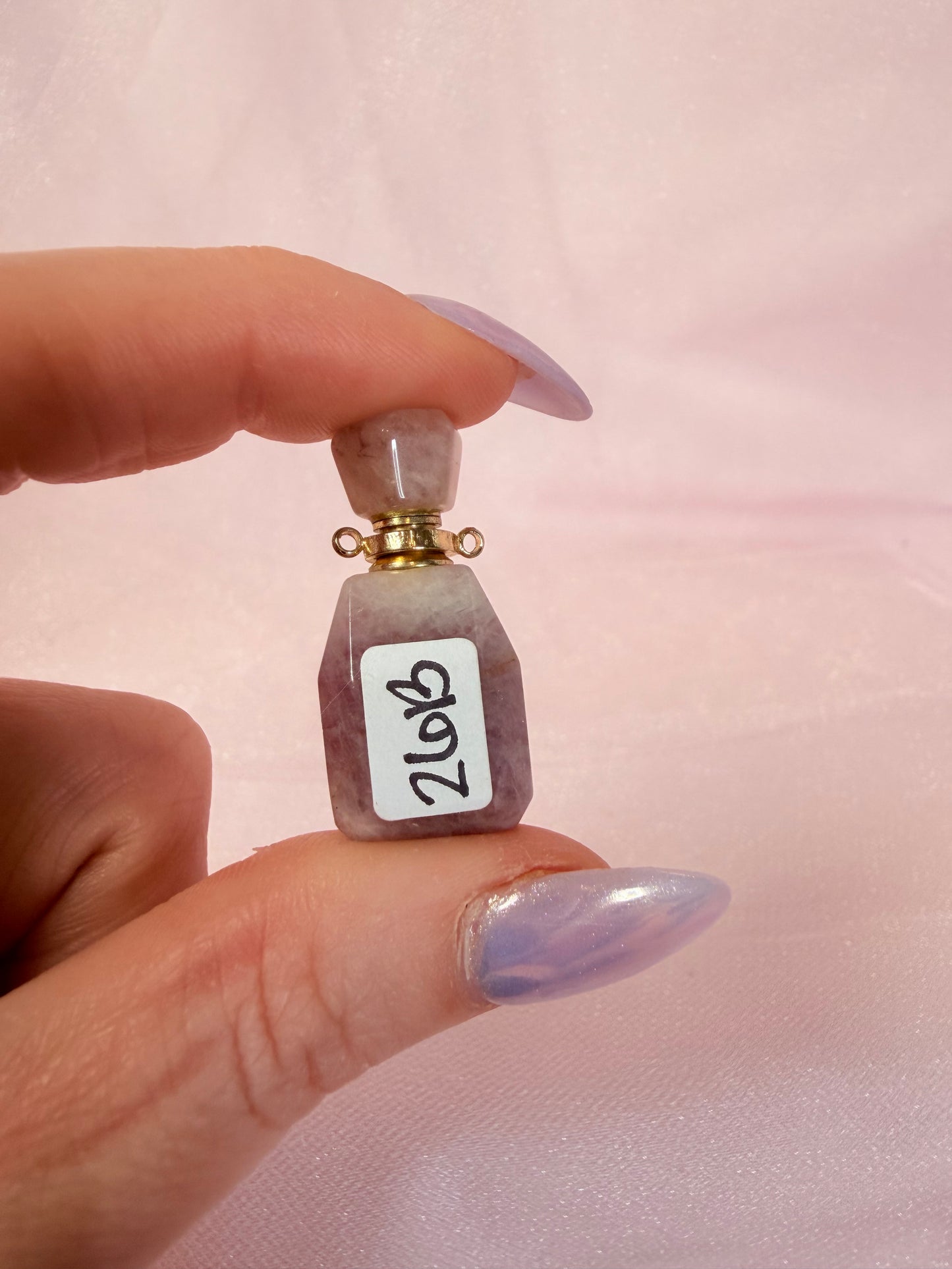 Lavender Rose Quartz Mini Perfume Bottle