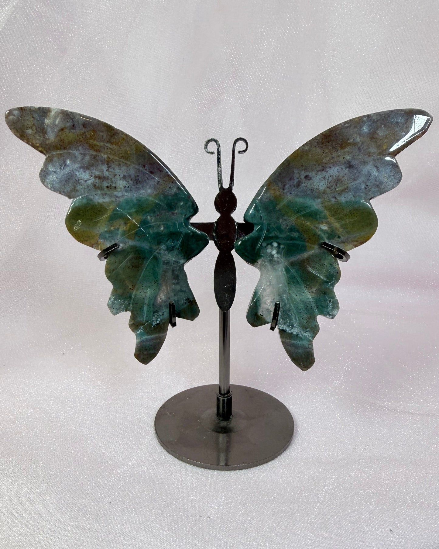 Ocean Jasper Butterfly on Stand