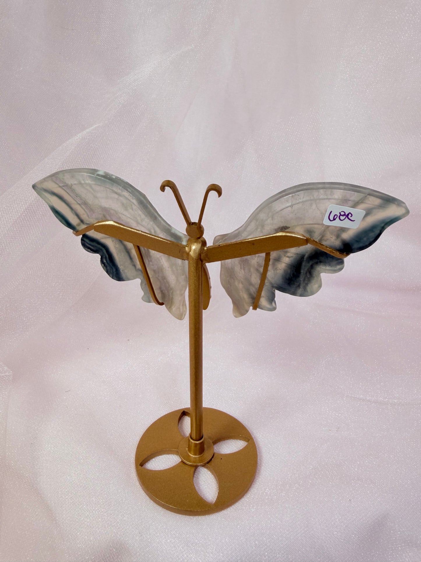 Blue Fluorite Butterfly on Stand
