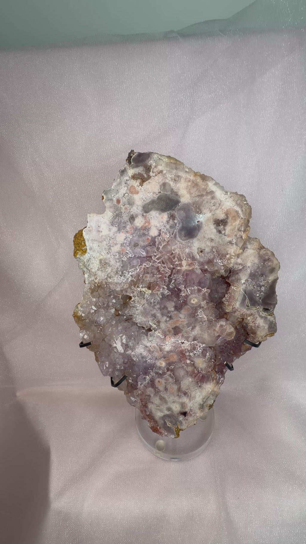 Pink Flower Amethyst Slab