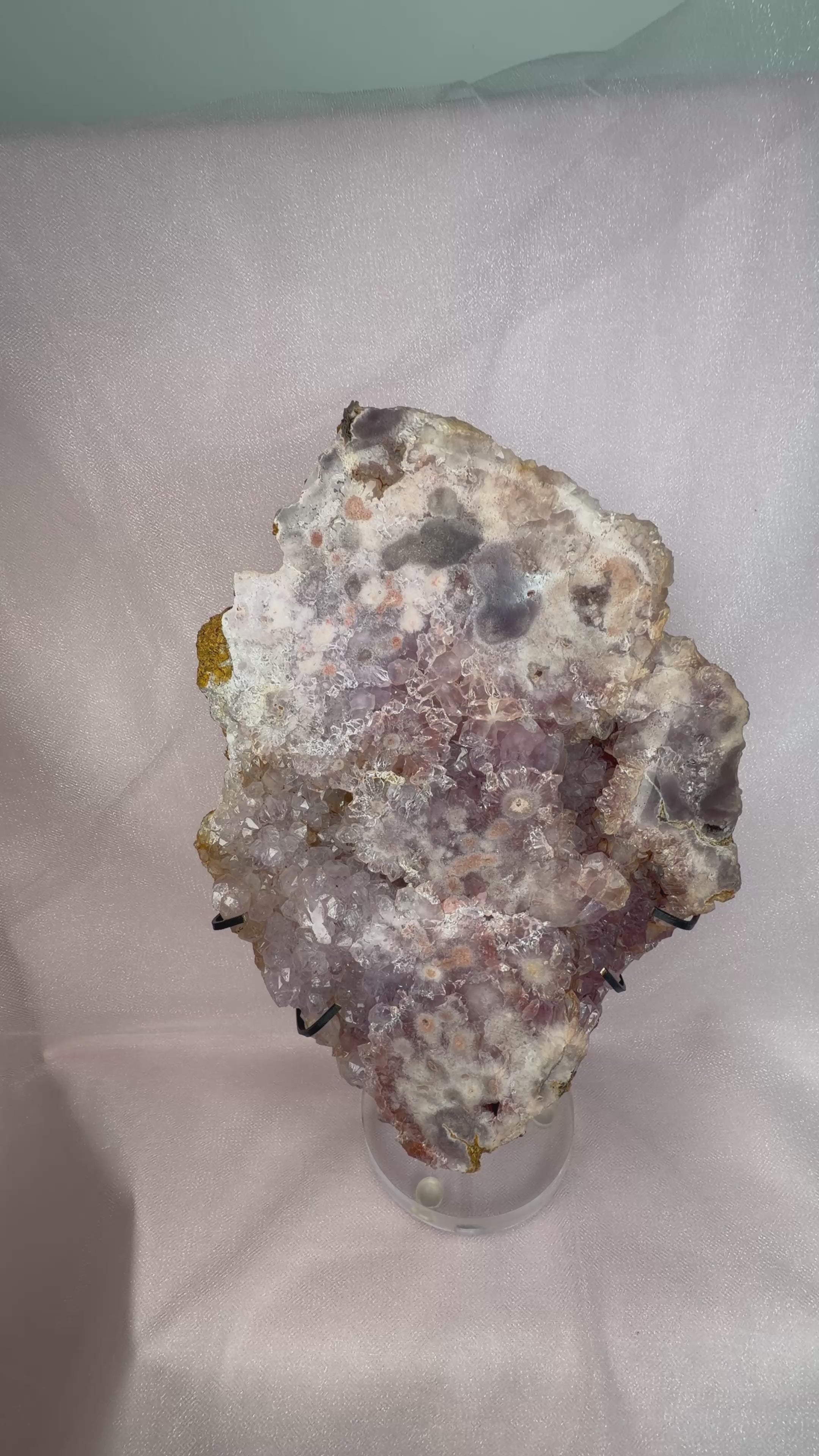 Pink Flower Amethyst Slab