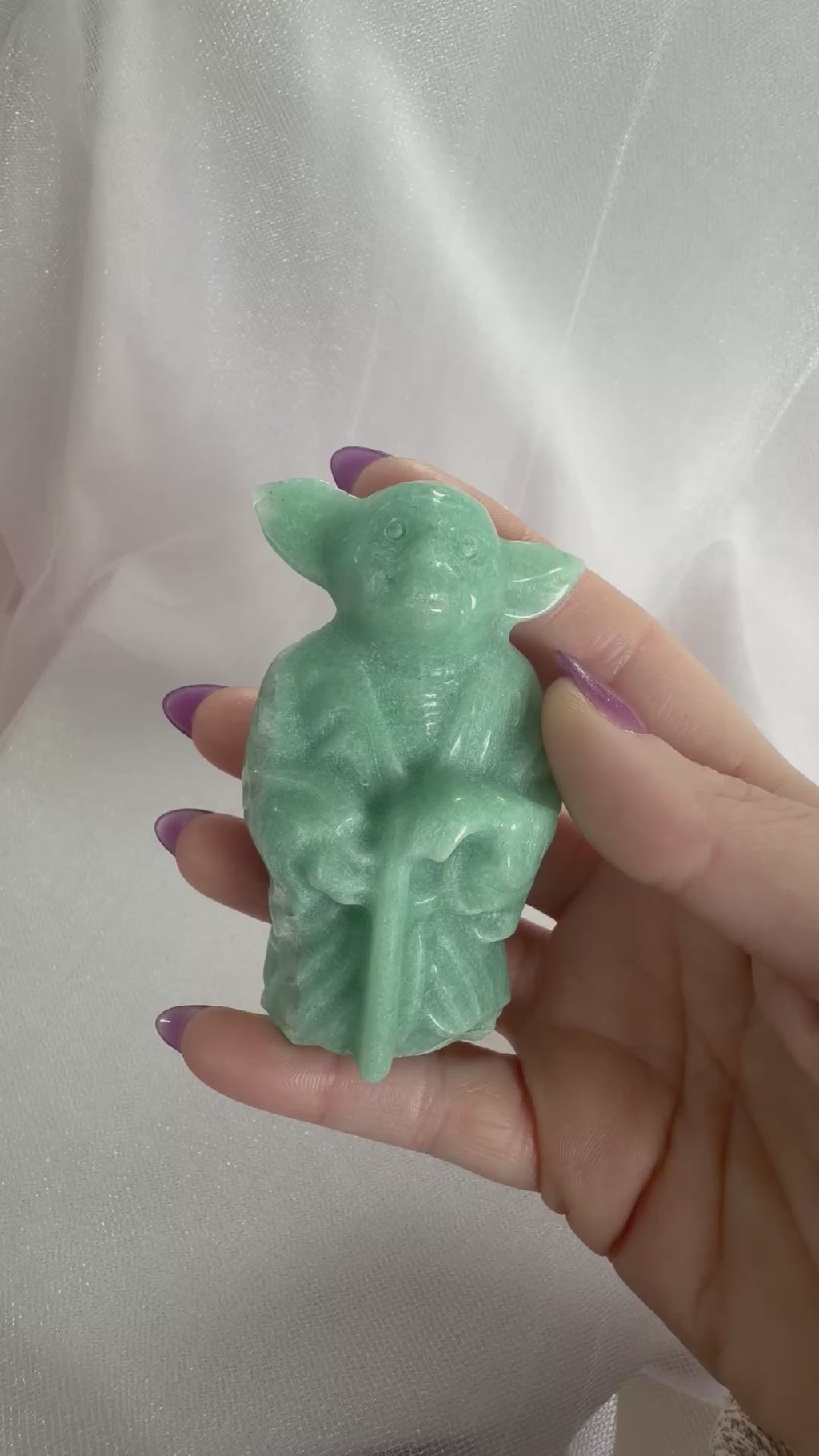 Green Aventurine Yoda Carving 38Y