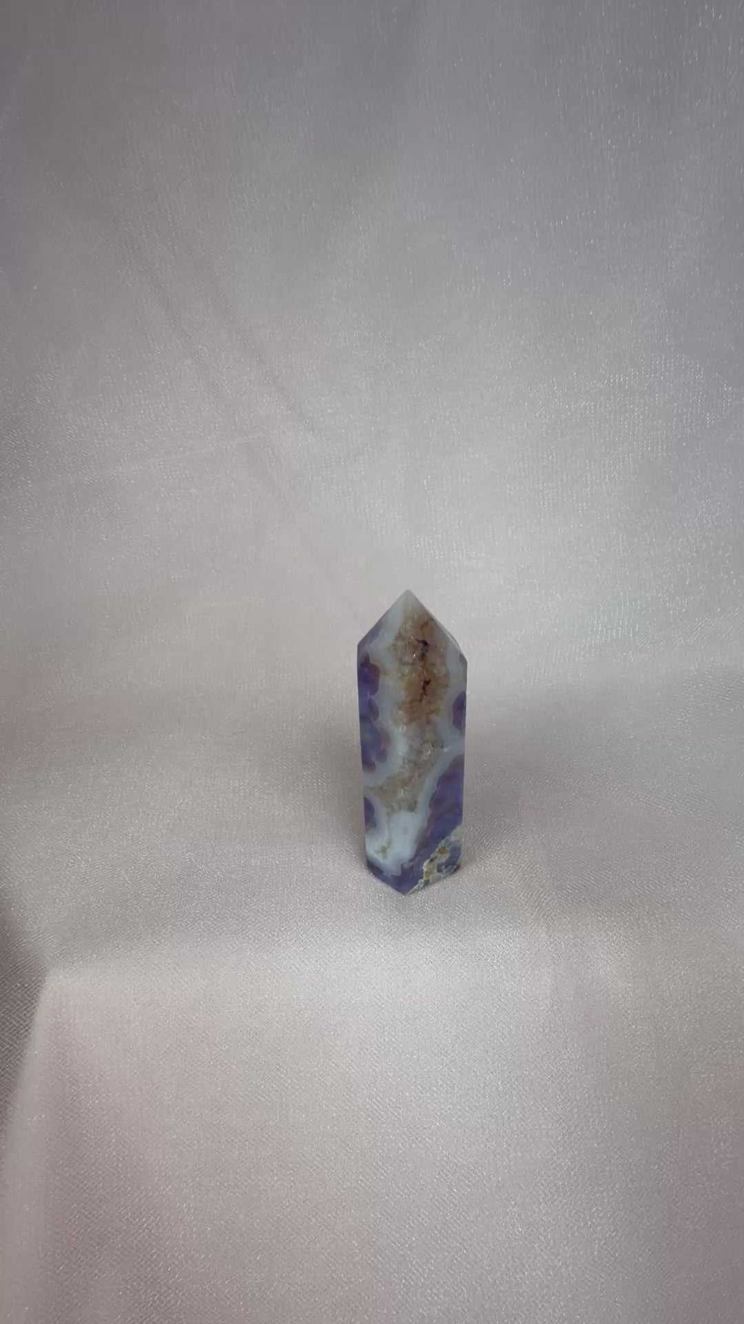 Blue Flower Agate Tower
